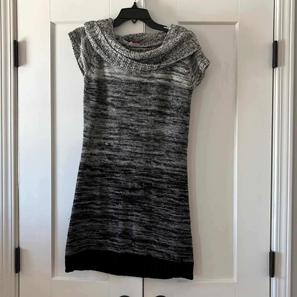 Black to grey sweater dress